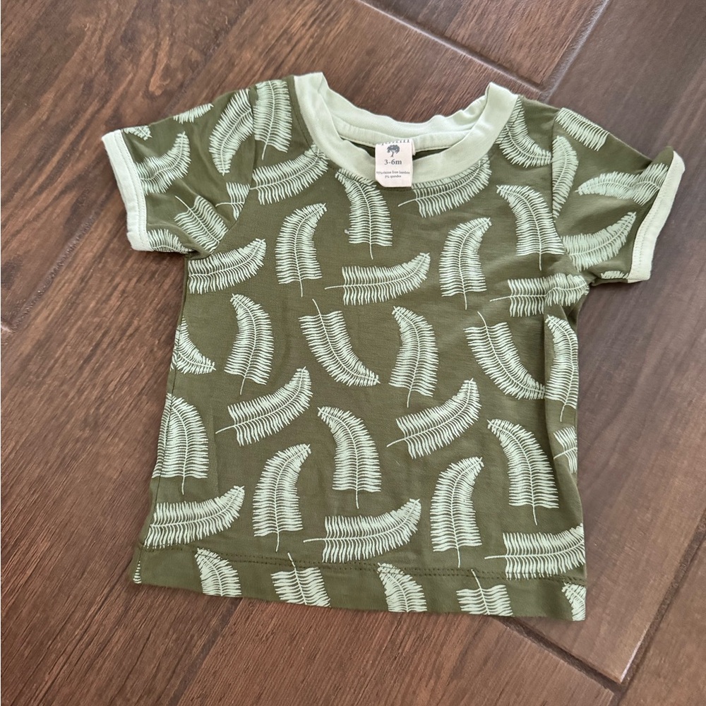 Kate Quinn Olive Green ringer tee